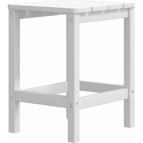 Maison Exclusive - Adirondack-Gartentisch Weiß 38x38x46 cm HDPE