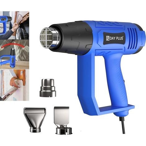 Décapeur Thermique Professionnel 2000W, Pistolet à Air Chaud 60-600℃ Température Réglable, 2 Débit d'air, Protection de Surcharge, Noyau Chauffant Céramique,3 Accessoires,Décapage de Peinture Rapide (1/5)