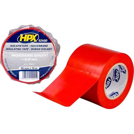 Ruban isolant PVC TAPE 52400, rouge, 50 mm x 10m