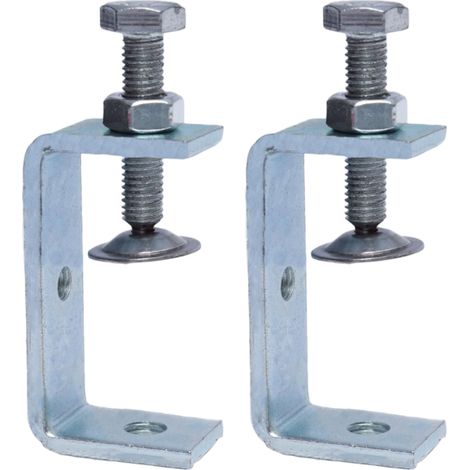 Lot de 2 Serre-joints en C, acier inoxydable, ouverture 55mm, pour travail du bois, soudage, réparation automobile (1/5)