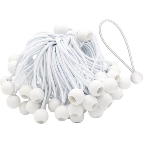Lot de 50 longs cordons de tension avec boucle pour chapiteaux, tentes et bâches