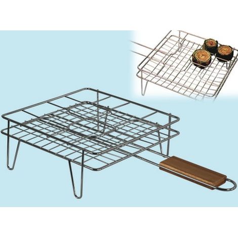GRATICOLA GRIGLIA CAMINO BARBECUE FORNACELLA PER CARCIOFI IN ACCIAIO 36000V cm 27x27 (36000) (1/5)