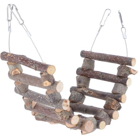 Pont Animal En Bois - Rampe Flexible Pour Rongeurs Et Oiseaux - 60 cm - Pour Hamsters Souris Écureuils Perroquets - 1 Pièce (1/5)