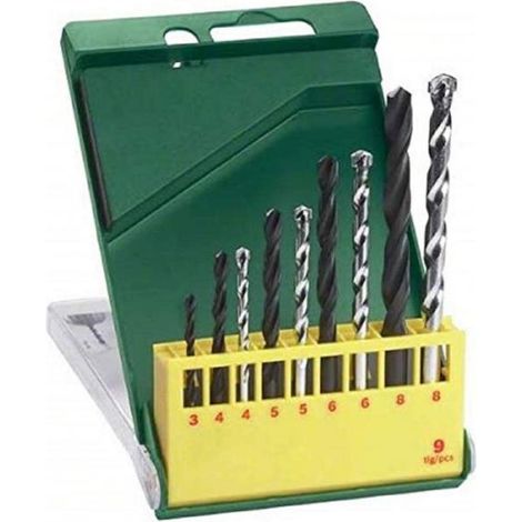 BOSCH - SET 9 PUNTE METALLO HSS E MURO