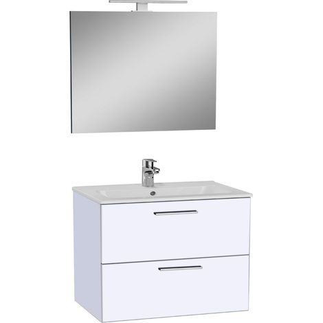 MOBILE BAGNO MIA 80X40CM BIANCA LUCIDA SOSPESO (1/4)