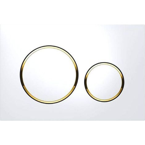Ecleanfy - Convient pour Plaque de commande double Geberit Sigma20 : blanc, or (115.882.KK.1) (1/5)