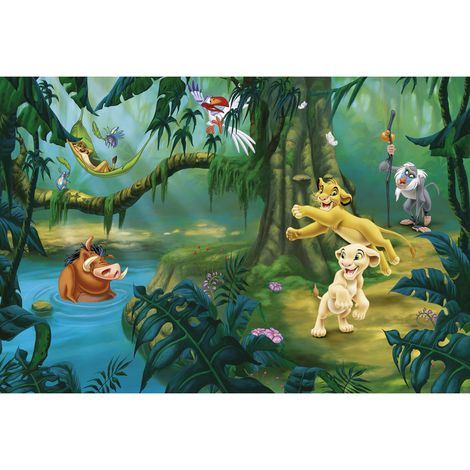 Papier peint panoramique - Simba and Friends - Taille: 368 x 248 cm (1/3)
