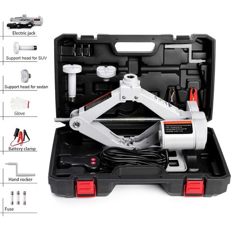 Cric électrique pour Voiture, 3 tonnes, Compatible avec berlines et SUV, cric élévateur Automatique 12 V (1/5)