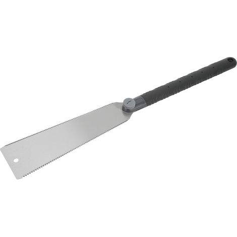 Scie à main japonaise double tranchant, lame en acier haute carbone, poignée TPR antidérapante et résistante à l'usure, coupe précise pour travail du bois, outil de menuiserie incisif et durable. (1/5)