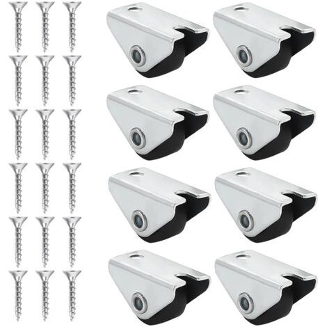 Pack de 8 Mini Roulettes Fixes en Caoutchouc de 15 mm pour Meubles: Charge Robuste de 6 kg, et Vis, Idéal pour Améliorer Mobilité des Meubles (1/5)