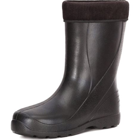 Ladeheid EVA Thermo Bottes de Pluie en Caoutchouc Femme LADW002 (Noir, 42 EU)