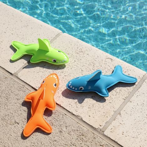 Animaux de plongée pour enfants, jouet de plongée en néoprène pour enfants, jouet de piscine (requin) (1/2)