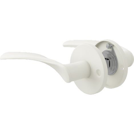 Türgriff Türklinke Drückergarnitur Weiß runde Rosettengarnitur ø 54mm Rosetten Drückerpaar (1/2)