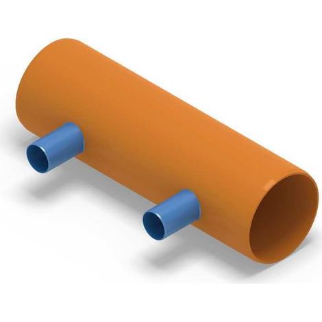 Distributeur thermique AWADUKT DN 630 BL 2 m, 2 raccords DN 200, centré