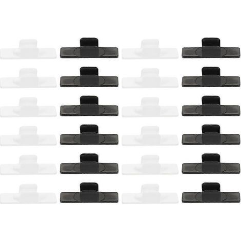Lot de 24 pinces porte-stylos en plastique pour tableau blanc, pinces autocollantes-4.8X1.5X1.4CM (1/3)
