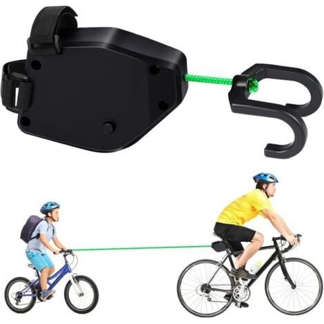 Barre de traction vélo enfant rétractable, corde élastique nylon, matériaux robustes et durable, facile à transporter (1/4)