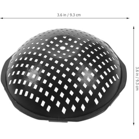 Lot de 50 entretoises rondes en plastique pour pot de fleurs avec trou de drainage - Grille noire (1/5)