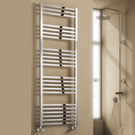 Reina Vasto Heated Towel Rail 755mm H x 500mm W Chrome (1/4)