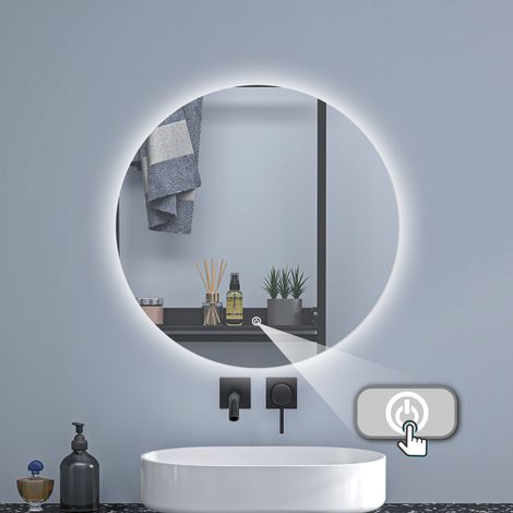 LED Badspiegel Badezimmerspiegel Wandspiegel, Weißkalt Einstellbare Helligkeit, LED Memory 50cm