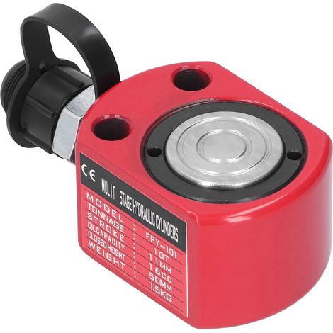 Vérin Hydraulique 10 Tonnes Rouge 16CC Miniature pour Outils Industriels (1/5)