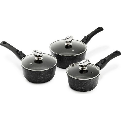 Lot 3 Casserole PREMIUM 16 / 18 / 20 CM Fonte d'Aluminium Manche Amovible - Pradel (1/2)