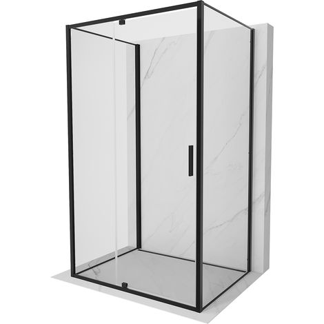 Mexen Exo-R 3S 3-seitige Duschkabine klappbar 130 x 90 cm, transparent, schwarz - 819-130-090-70-00-3S (1/5)