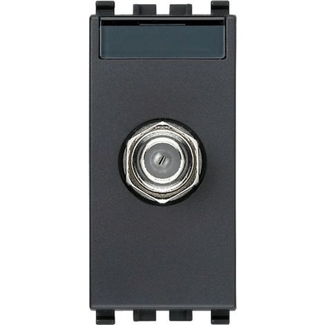 Presa coassiale Vimar Eikon tipo F femmina grigio 20318