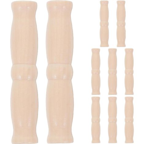 10 Poignées en Bois pour Seaux d'eau, Poignée de Transport Résistante de 9 Cm, Facile à Porter, pour Usage Extérieur et Courses (1/5)
