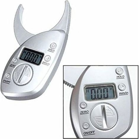 Pince à Graisse - Caliper Numérique avec Écran LCD - Pour Mesure de la Graisse Corporelle - 1 Pièce (1/5)
