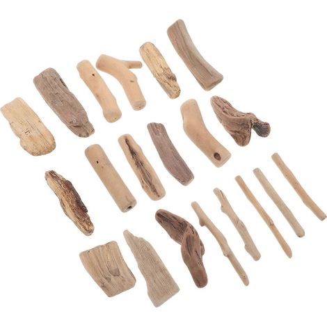 20 blocs de bois naturel pour aquarium, décoration en bois flotté pour aquarium et projets de bricolage (1/5)