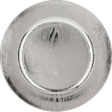 Lot de 12 assiettes de présentation effet bois