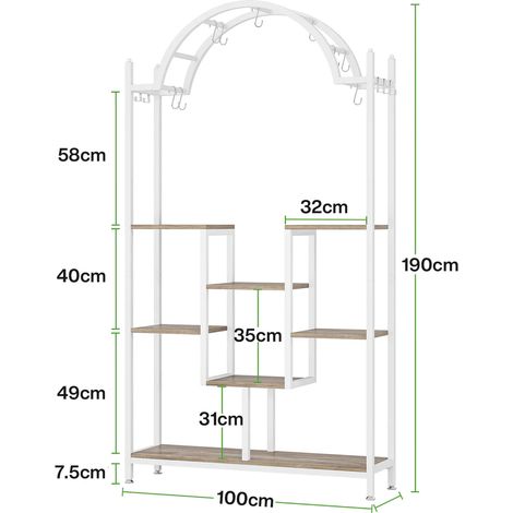 Stand de fleurs à design d’arche,support de plantes pratiques,présentoir (1/5)