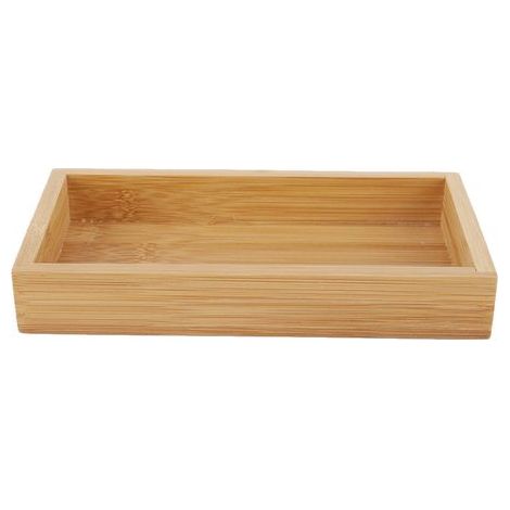 Plateau de Service Rectangulaire en Bambou de Style Japonais, Couleur élégante pour Restaurant à Domicile (19,2 10,2 3 cm). (1/5)
