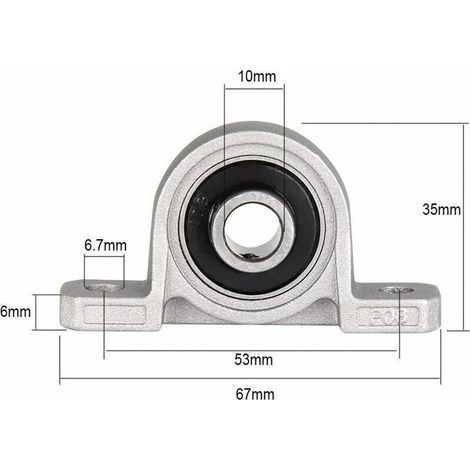 Stück Blocklager, 10-mm-Kugellager, Stehlager, Flanschbohrung, selbstmontierende, selbstjustierende Stütze (1/3)