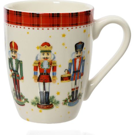 Tazza Natalizia in Porcellana con Decoro Schiaccianoci - 0,35L (1/2)