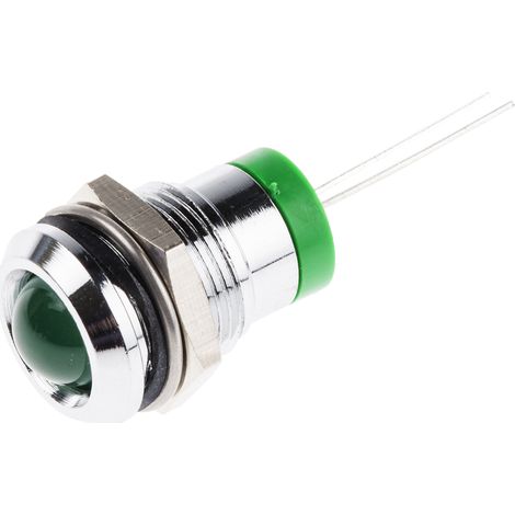 Voyant LED lumineux Vert RS PRO, dia. 12mm, 2V c.c. ( Prix pour 1 )