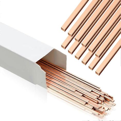 80 baguettes de brasage plates industrielles 0,050" x 1/8" x 10" pour climatiseurs, réfrigérateurs, congélateurs et équipements CVC (1/5)