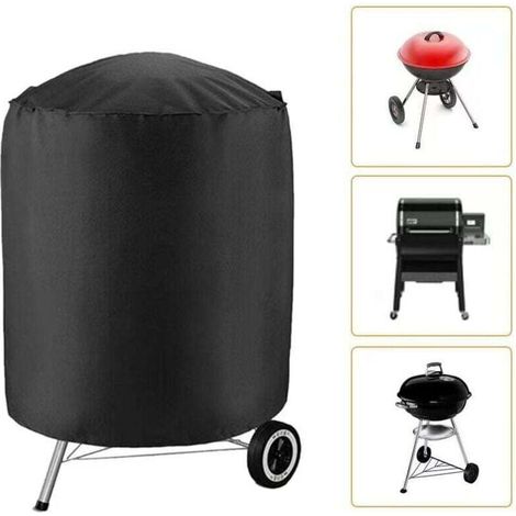 Telo di copertura impermeabile per barbecue - Telo di copertura rotondo per barbecue, telo di copertura impermeabile per barbecue in tessuto Oxford 210D - Telo di copertura protettivo anti-UV per barb
