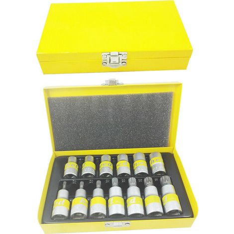 TrAdE Shop Traesio - Kit Chiavi A Bussola Torx Tipo Millerighe Helved Da 13pz Cromovanadio Hld10117 -