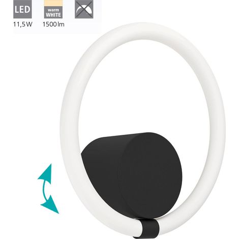 Lampe murale caranacaca plastique blanc LED 11,5W 3000K L: 26cm H: 26cm (1/5)