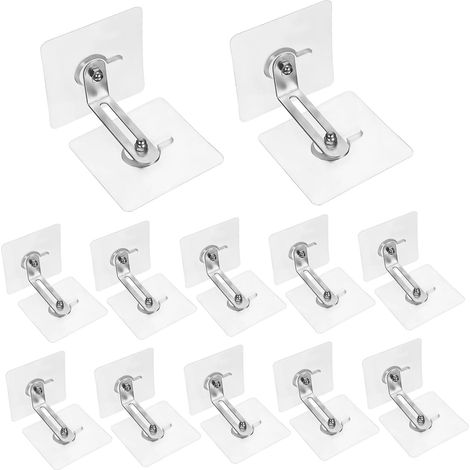 Mikikit Lot de 12 fixations adhésives pour meubles, fixations anti (1/5)
