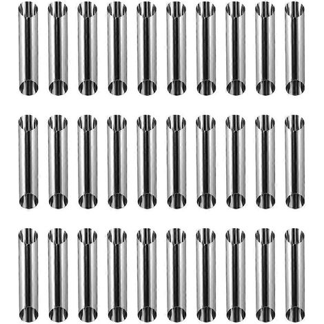 30 pièces cannoli tubes forms acier inoxydable non stick cream horn danish pâtisserie moules pour shell cream roll (1/5)