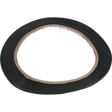 10M Longueur 2mm Largeur Noir Super Forte Collant Double Face Auto-Adhésif Mousse Rouleau. (1/5)