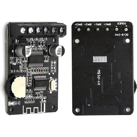 Geeignet für zwei XY-P15W Stereo-Bluetooth-5.0-Digitalverstärkermodule, Hochleistungsverstärkerplatine, DC12V/24V, 10W/15W/20W