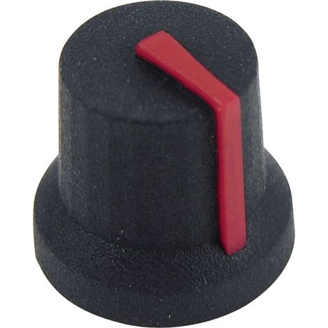 Cliff CL170853BR CL170853BR Drehknopf  Schwarz, Rot (Ø x H) 16.8 mm x 14.5 mm 1 St.