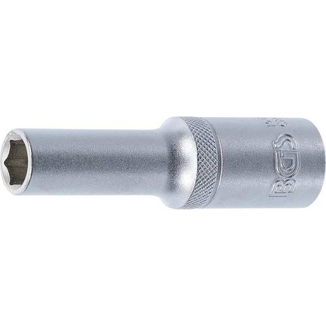 Douille pour Clé Six Pans Longue 12,5 mm (1/2) - 10 mm - Précision et Durabilité, Acier, Zones Difficiles - D-Work