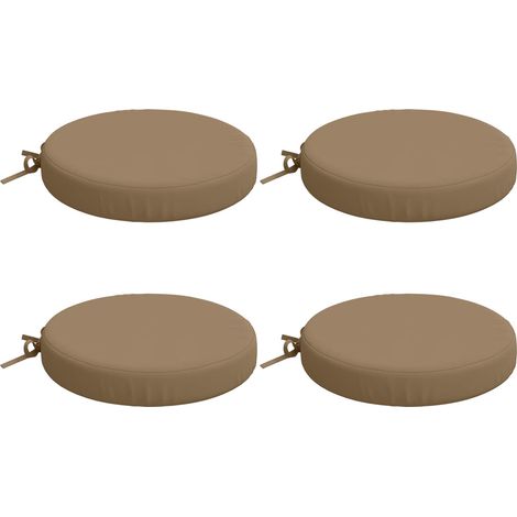4-Piece Seat Cushions SOEST 4 pcs 100% Polyester Taupe vidaXL (1/5)