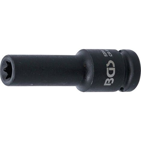 Douille à Choc Longue Profil E 12,5 mm (1/2) E12 - Acier Résistant - Usage Professionnel et Durable - D-Work