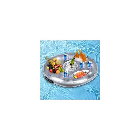 Bar Flottant de Piscine 2-en-1, Porte-Gobelet Gonflable 8 Trous Grande Capacité (1/5)
