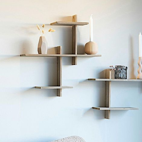 Etagère murale déstructurée en bois TALLINN (1/5)